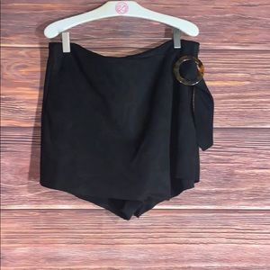 ZARA mini skort suede black